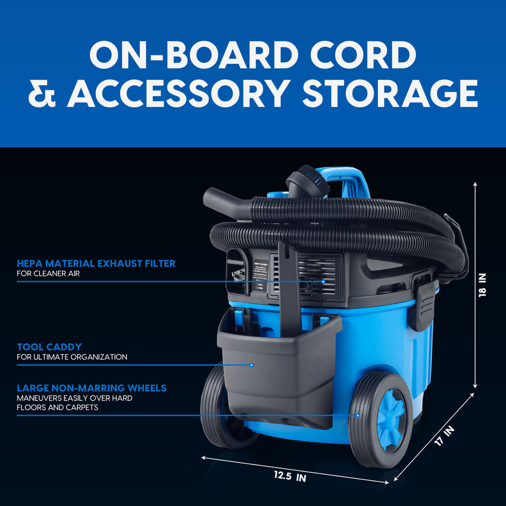 Vacmaster 4-Gallon* 5 Peak HP† Household Wet/Dry Vacuum, VF408