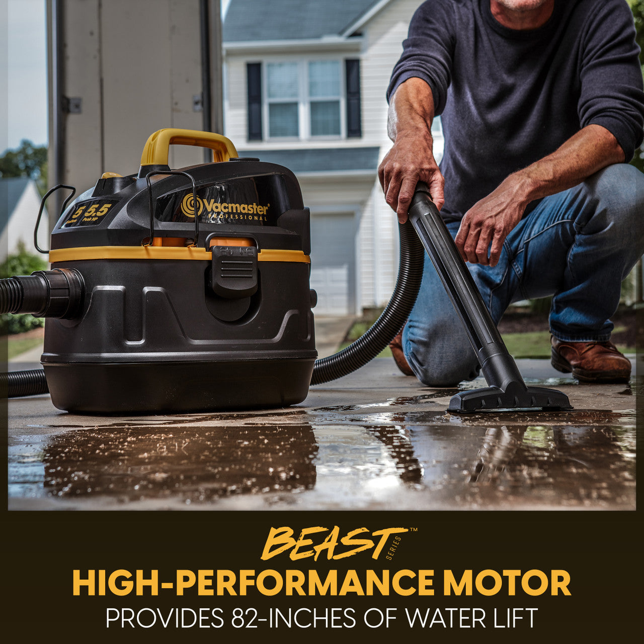 VACMASTER PROFESSIONAL BEAST SERIES™  5-GALLON* 5.5 PEAK HP† WET/DRY VACUUM, VFB511B 0201