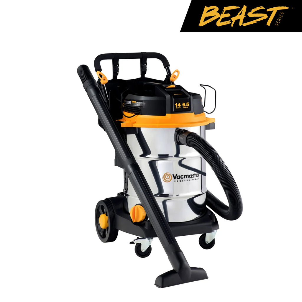 Vacmaster Professional Beast Series™ 14-Gallon* 6.5 Peak HP† Stainless Steel Wet/Dry Vacuum, VJE1412SW 0201