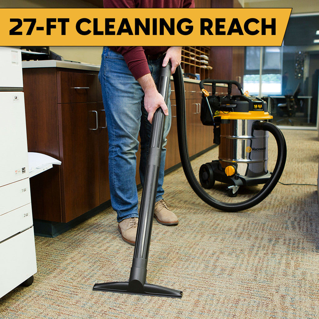 Vacmaster Professional Beast Series™ 14-Gallon* 6.5 Peak HP† Stainless Steel Wet/Dry Vacuum, VJE1412SW 0201