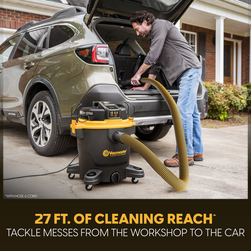 Vacmaster Professional Beast Series™ 12-Gallon 5.5 Peak HP Wet/Dry Vacuum, VJH1211PF 0205