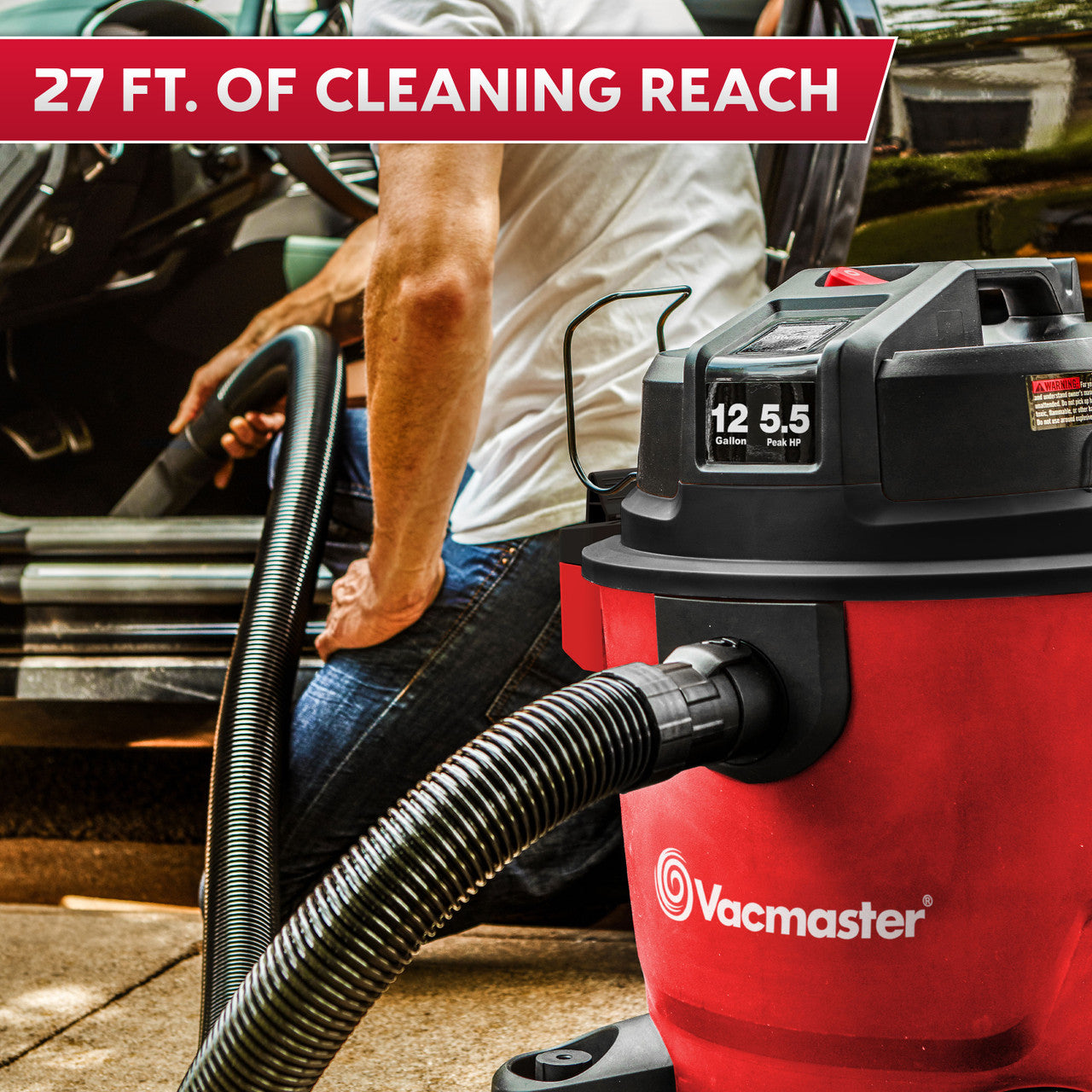 Vacmaster 12-Gallon* 5.5 Peak HP† Wet/Dry Vacuum, VJH1211PF 1101