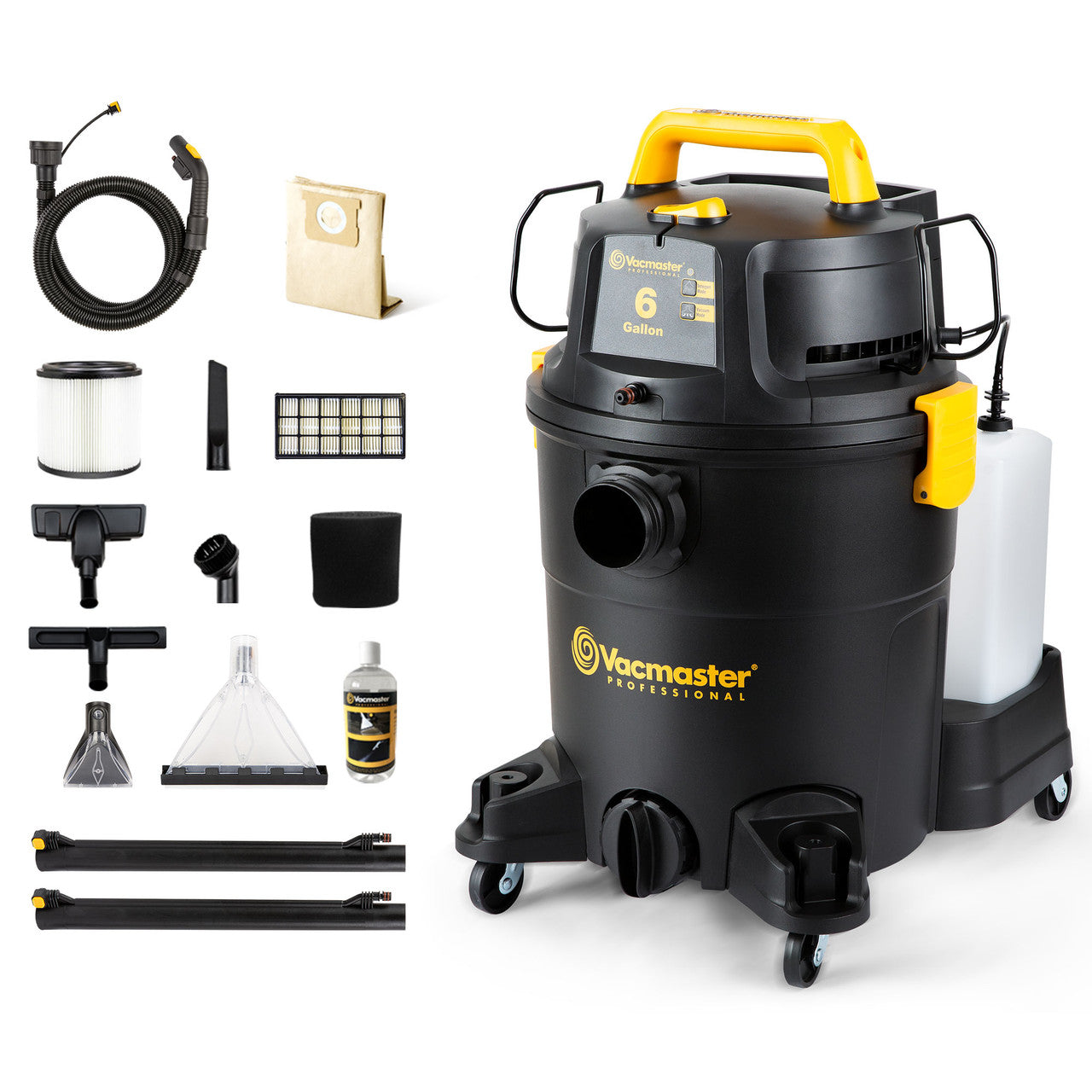 Vacmaster Professional 6-Gallon* 5.5 Peak HP† 3-in-1 Wet/Dry/Upholstery Shampoo Vacuum Cleaner, VK609PFR 0201