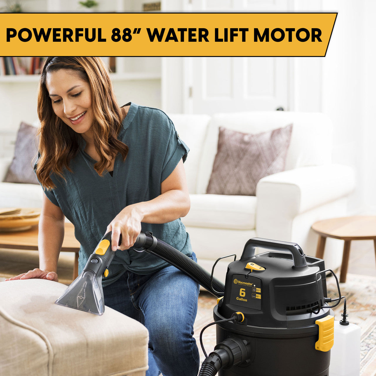 Vacmaster Professional 6-Gallon* 5.5 Peak HP† 3-in-1 Wet/Dry/Upholstery Shampoo Vacuum Cleaner, VK609PFR 0201