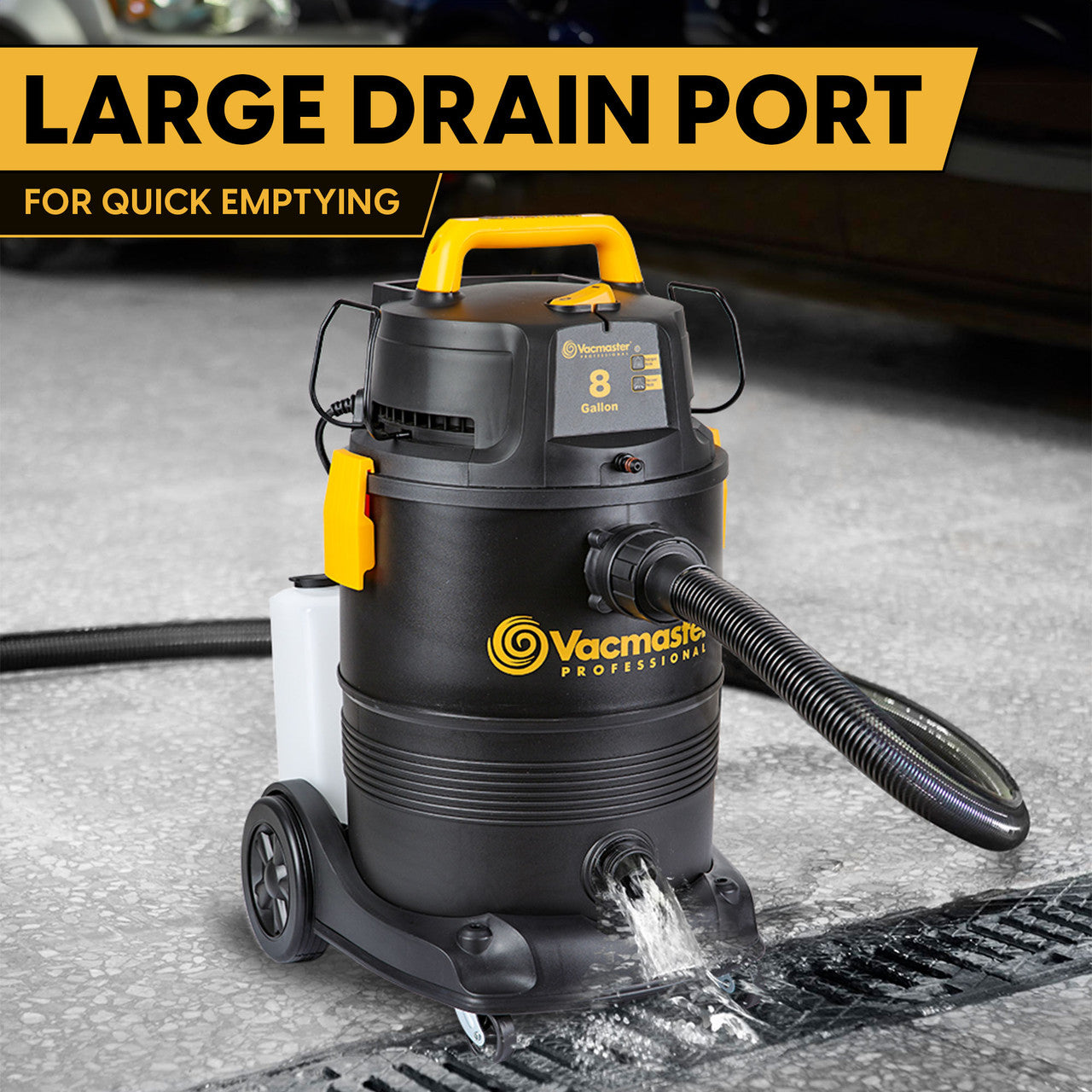 Vacmaster Professional 8-Gallon* 5.5 Peak HP† 3-in-1 Wet/Dry/Upholstery Shampoo Vac, VK809PWR 0201