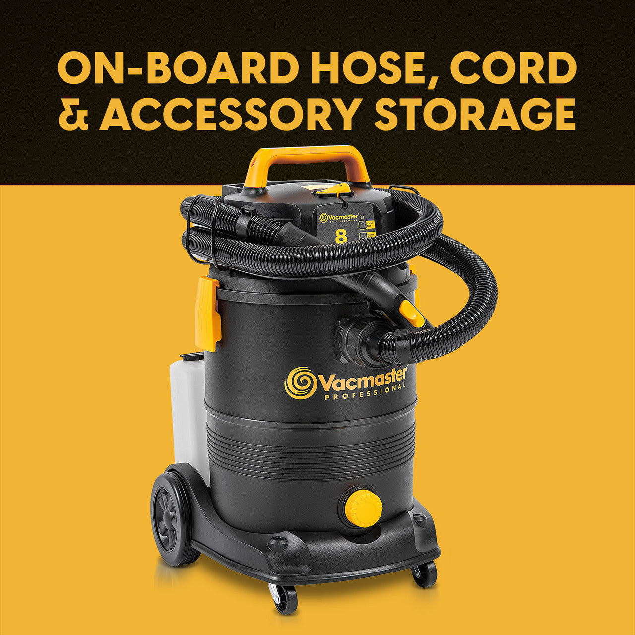 Vacmaster Professional 8-Gallon* 5.5 Peak HP† 3-in-1 Wet/Dry/Upholstery Shampoo Vac, VK809PWR 0201