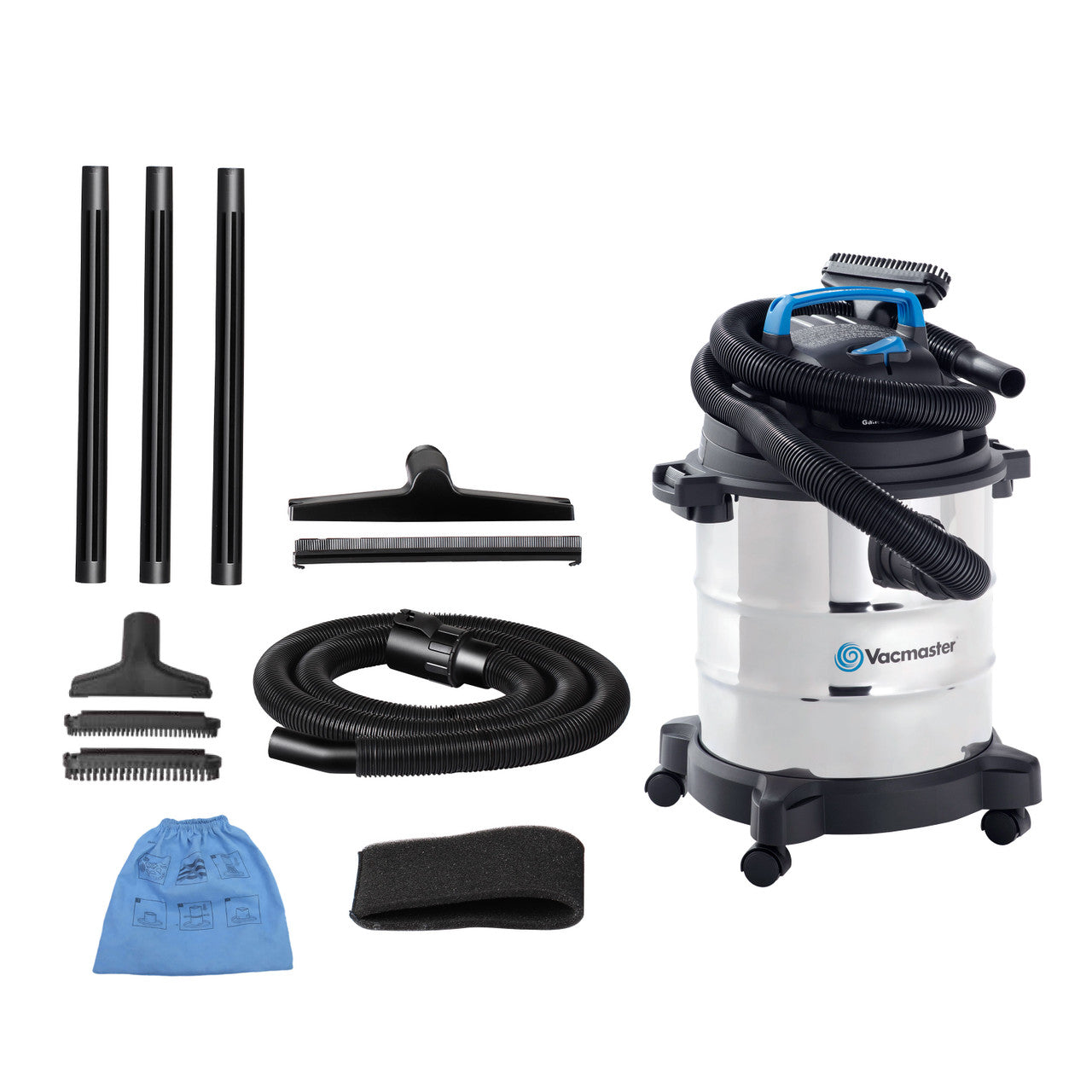 Vacmaster 5-Gallon* 3 Peak HP† Stainless Steel Wet/Dry Vacuum, VOC507S