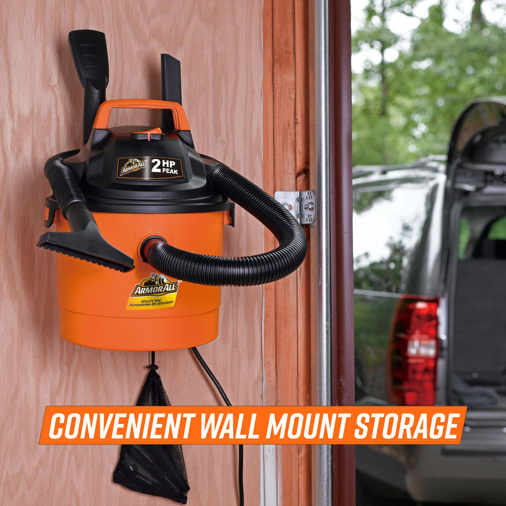 Armor All 2.5-Gallon* 2 Peak HP† Wall Mount Wet/Dry Car Vac VOM205P 0901