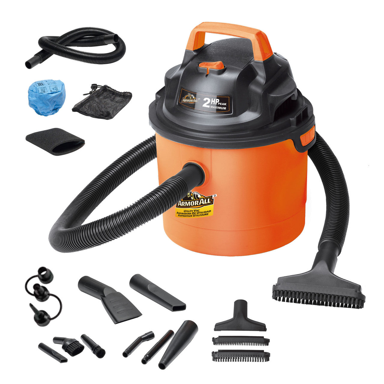 Armor All 2.5-Gallon* 2 Peak HP† Wet/Dry Car Vac, VOM205P 0903