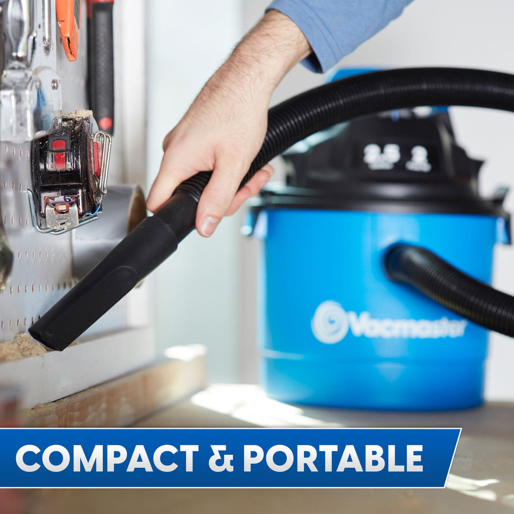 Vacmaster 2.5-Gallon* 2 Peak HP† Wall Mountable Wet/Dry Vacuum, VOM205P