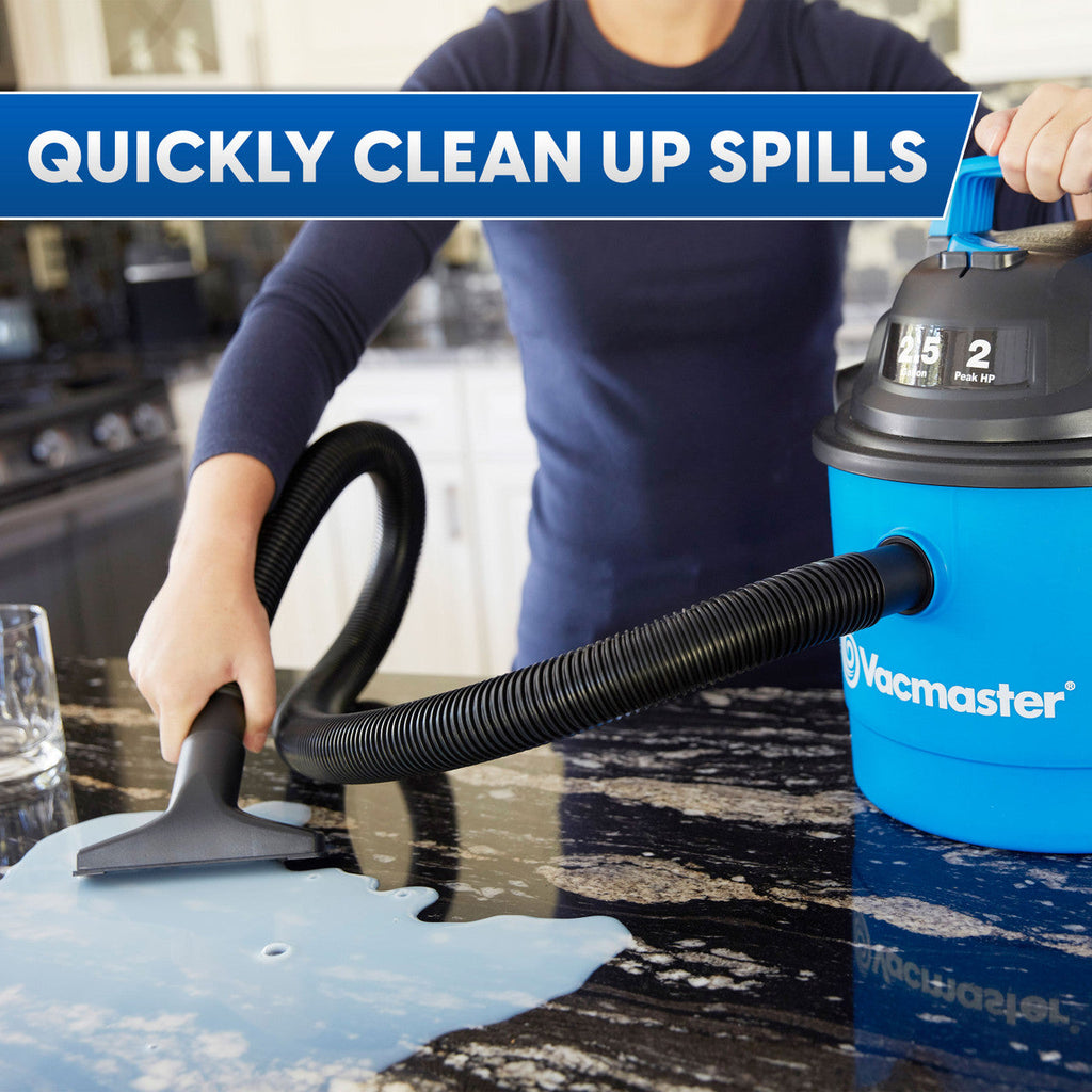 Vacmaster 2.5-Gallon* 2 Peak HP† Wall Mountable Wet/Dry Vacuum, VOM205P