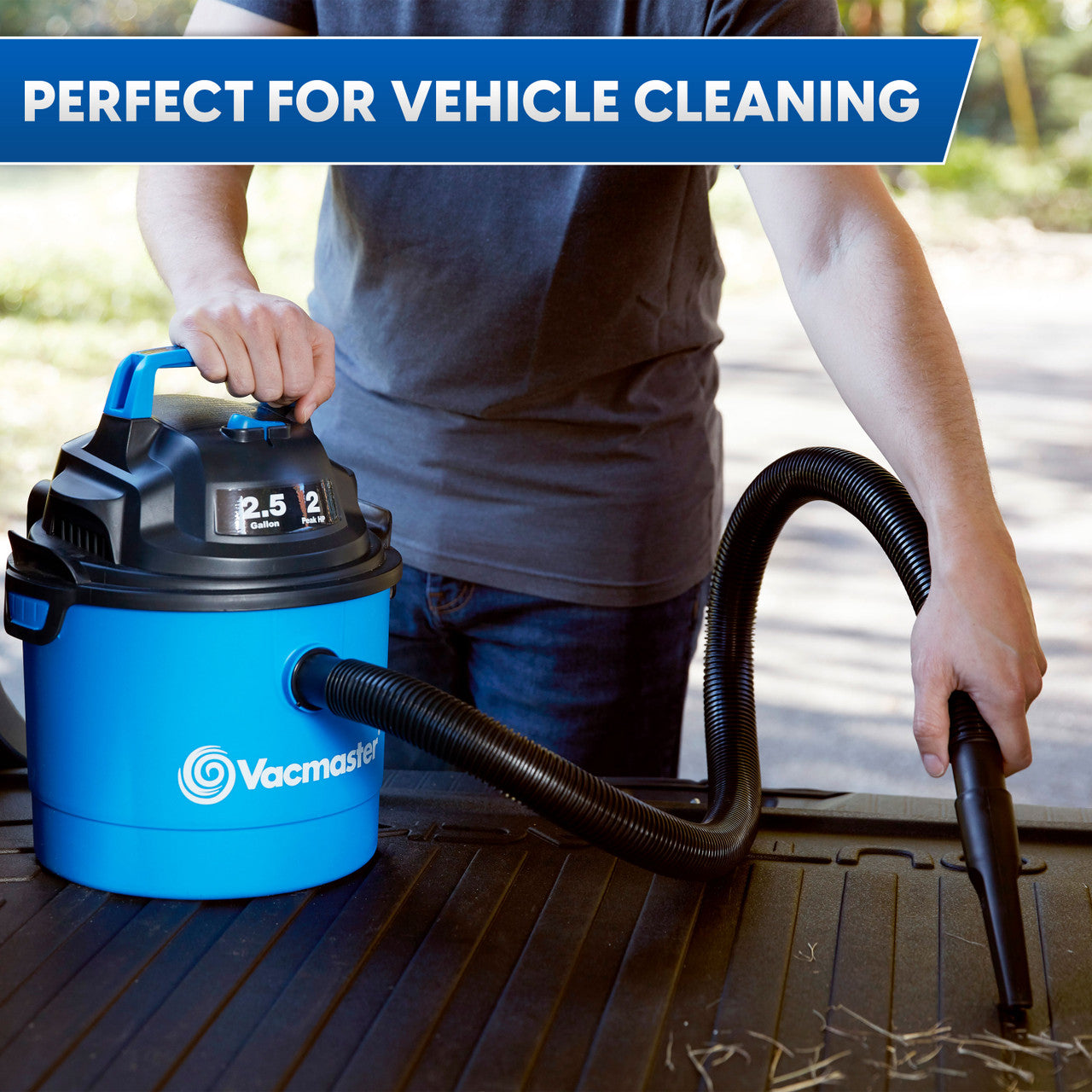 Vacmaster 2.5-Gallon* 2 Peak HP† Wall Mountable Wet/Dry Vacuum, VOM205P
