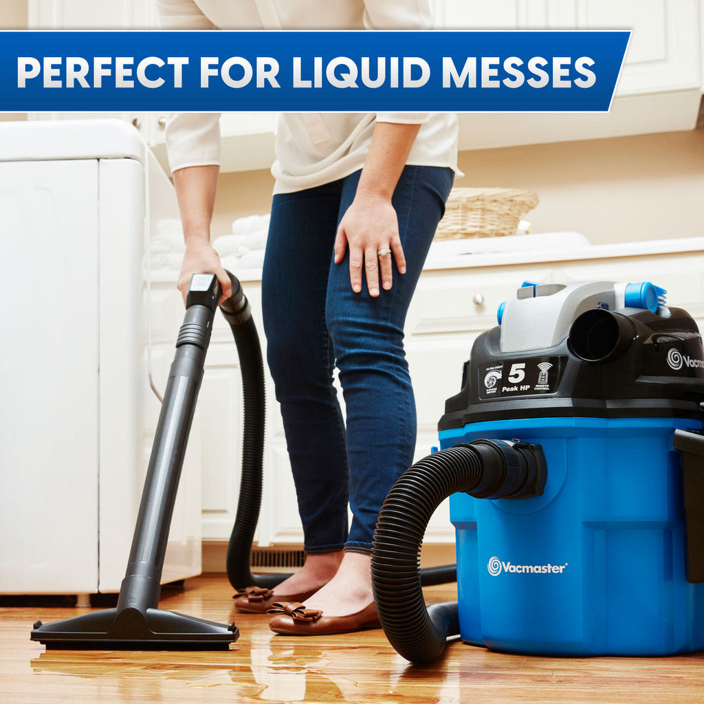 Vacmaster 5-Gallon* 5 Peak HP† Remote Control Wall Mount Wet/Dry Vacuum, VWM510