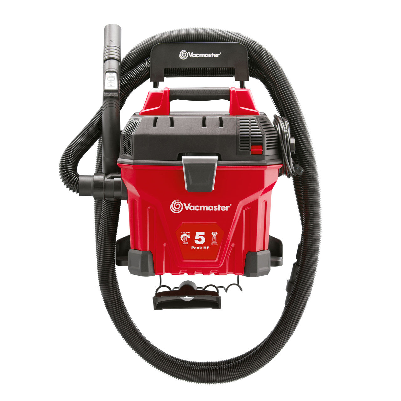 Vacmaster 5-Gallon* 5 Peak HP† Remote Control Wall Mount Wet/Dry Vac, VWMB508 1101