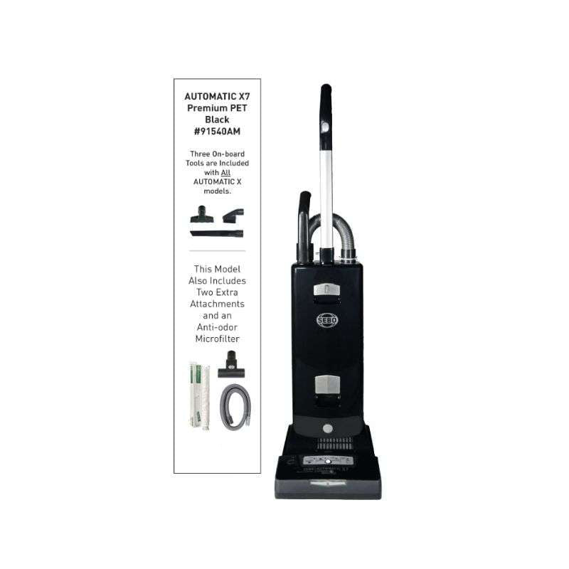 SEBO Automatic X7 Premium Pet Boost Upright Vacuum 91540AM