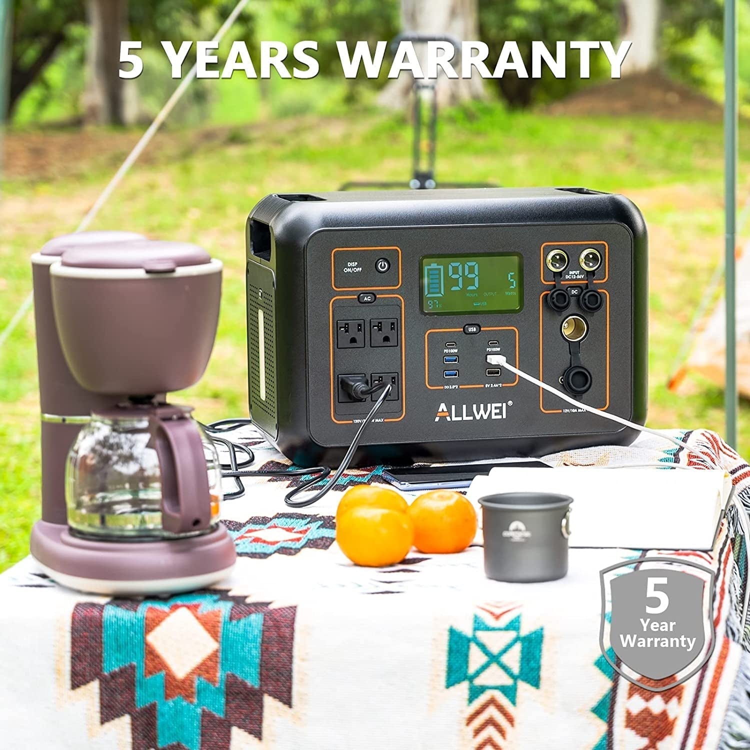 Solar Generator 2000W(Peak 4000W) with 1* 200W Solar Panel, 2131Wh Portable Power Station, 6 PD100W USB, 4 AC Outlet, Outdoor Solar Power Generator for Camping RV Van Home Power Outage off Grid