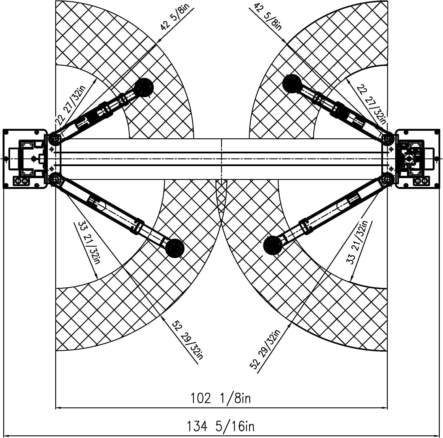 Apluslift HW-10KOH 10,000LB Two Post Overhead Auto Hoist Clear Floor Car Lift with Combo (Symmetric and Asymmetric) Arms/Industry Leading 3 Year Parts Warranty
