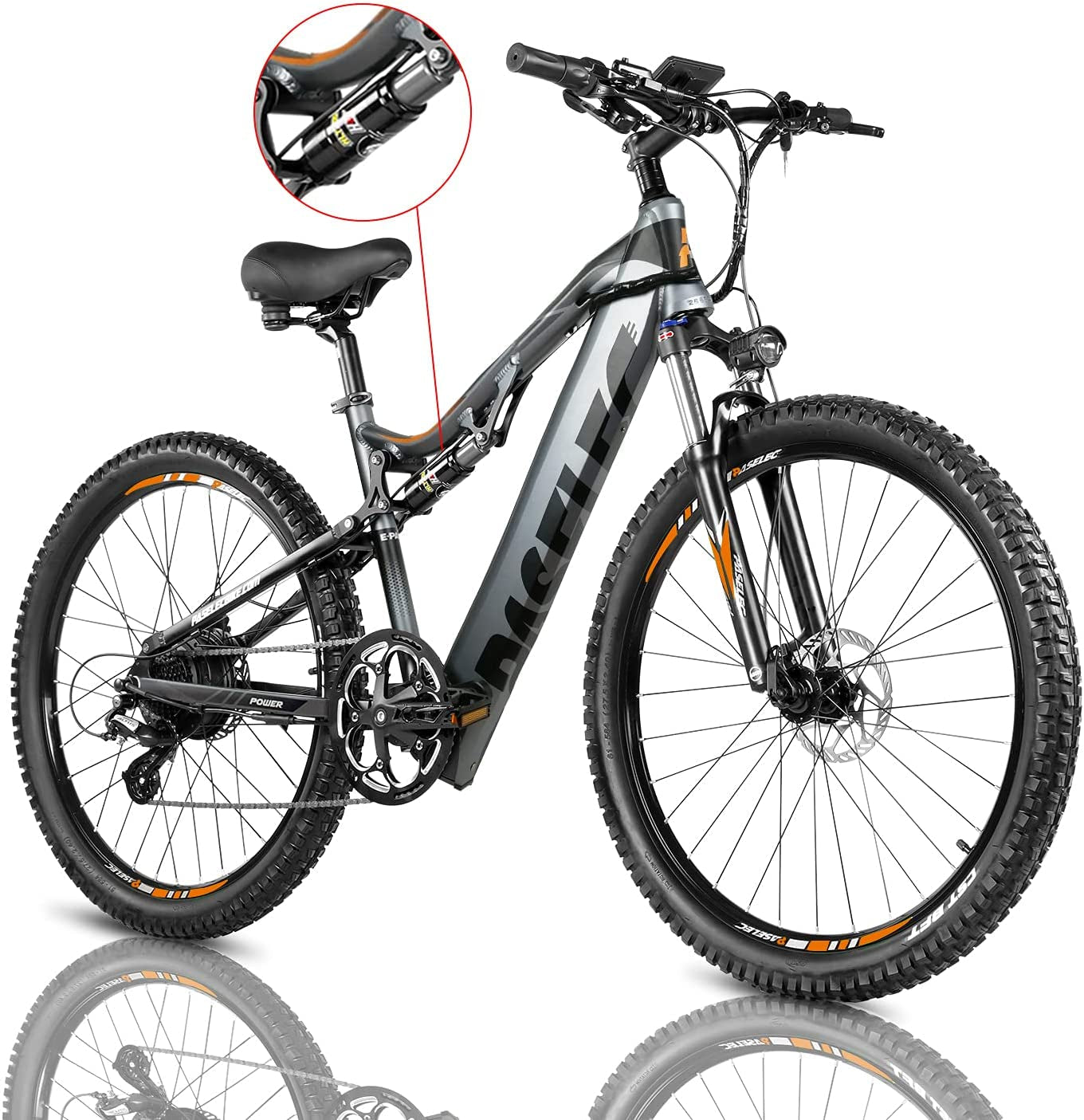 Electric Bike with Bafang Motor 750W Peak, Full Suspension Ebike, Electric Bike for Adults