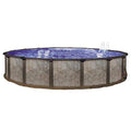 Lomart Skye Harbor 12 Foot x 52 Inch Round Hard Sided Steel Frame Above Ground