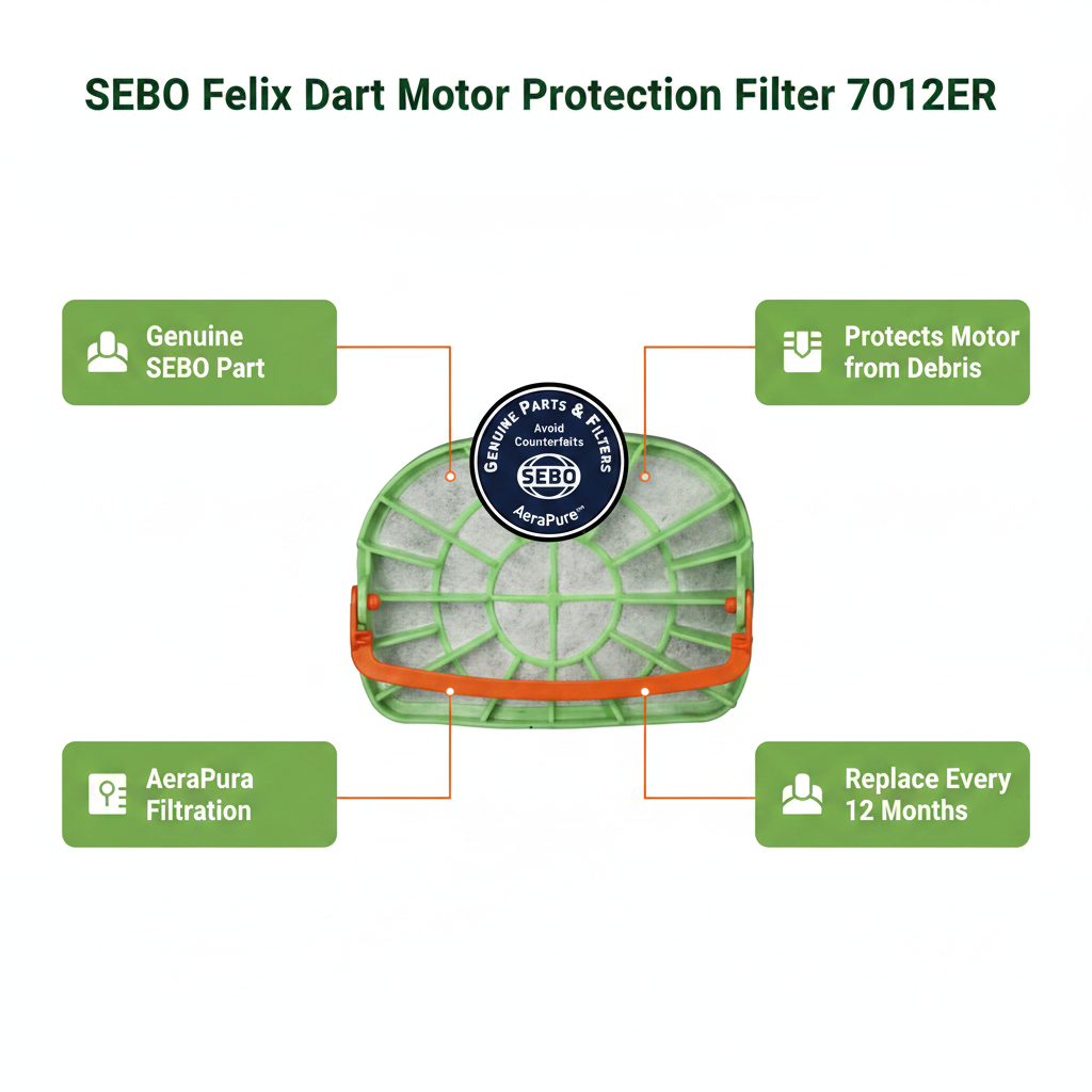 SEBO Felix & Dart Motor Protection Filter 7012ER