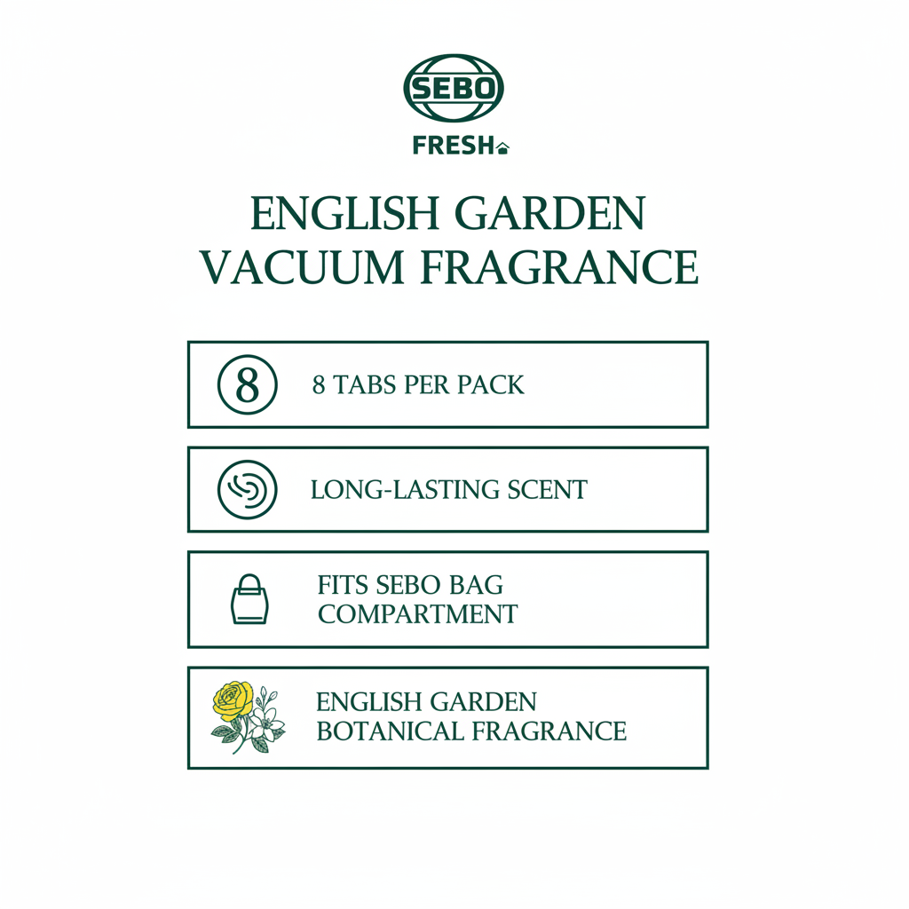 SEBO Fresh Air Vacuum Fragrance English Garden 8pk 4292c